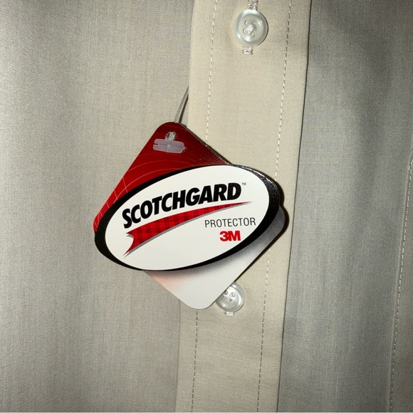 Stafford Men's Light Tan Dress Shirt - Picture 7 of 7